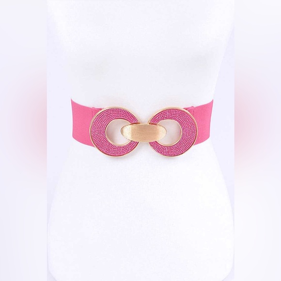 Gold Rhinestone Elastic Corset Waist Bet - Picture 2 of 8